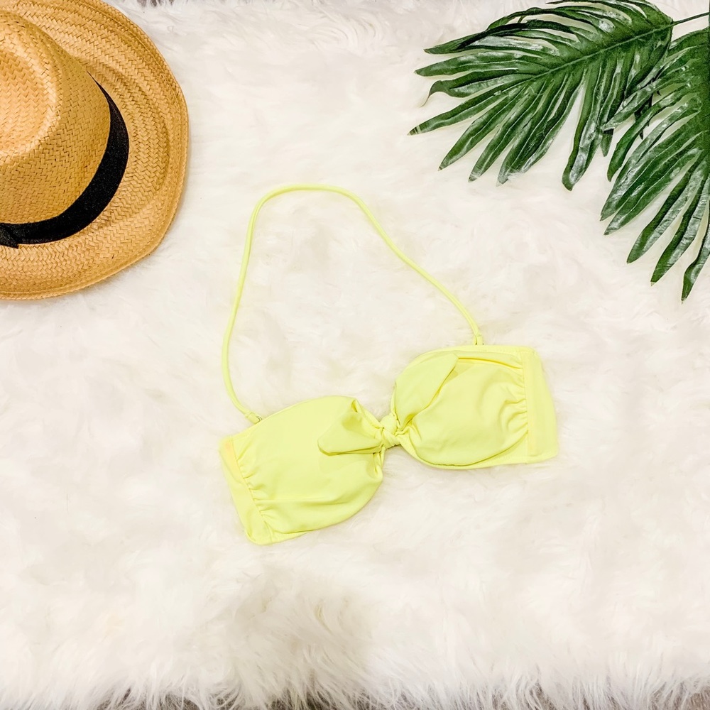 Bright yellow swim top
